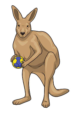 Kangaroo Handball player Handball