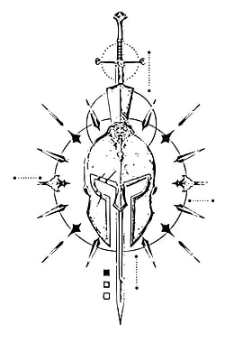 Spartan Helmet and Sword