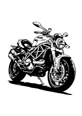 Ducati Motorcycle Illustration