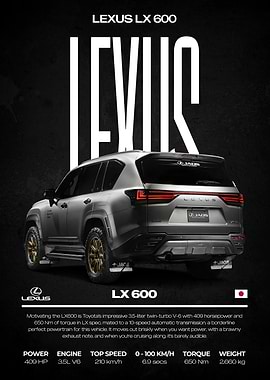 Lexus LX 600 Car Poster