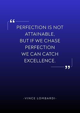 Vince Lombardi Quote on Perfection
