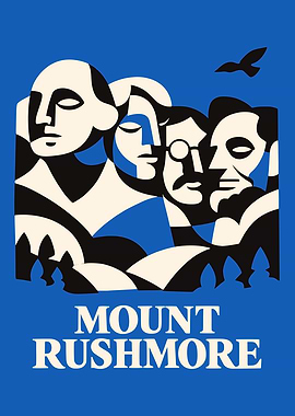 Mount Rushmore Minimal Poster