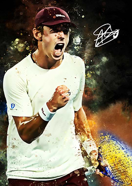 Alex de Minaur Celebrating Victory