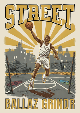 Street Basketball Player Dunking