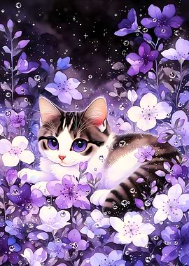 Starlit Garden Kitten