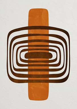 Abstract Mid-Century Modern Art