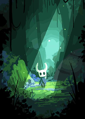 The Knight in a Sunlit Forest