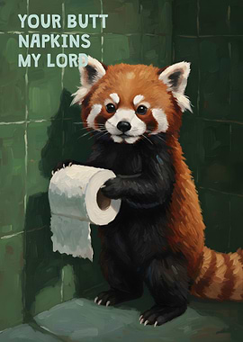 Red Panda YOUR BUTT NAPKINS MY LORD