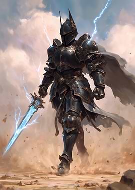 Knight with Lightning Sword