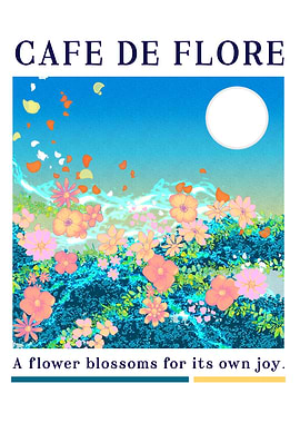 Cafe de Flore floral art