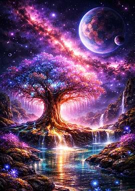 Enchanted Cosmic Tree of Life