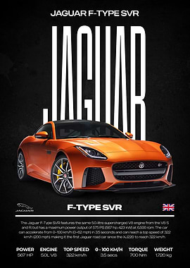 Jaguar F-Type SVR Poster