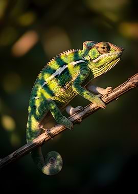 Chameleon on a branch