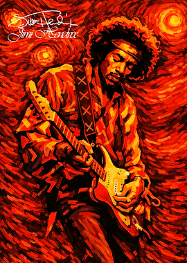 Jimi Hendrix Painting art