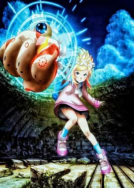 Anime Girl with Giant Fist