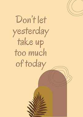 Inspirational Quote with Abstract Art, Modern Boho