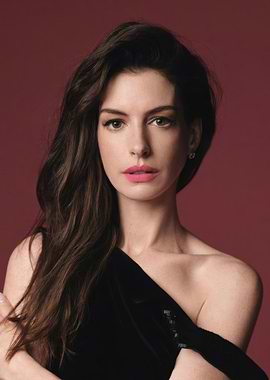 Anne Hathaway in Black Dress