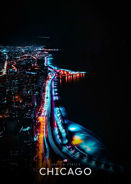 Chicago Cityscape at Night
