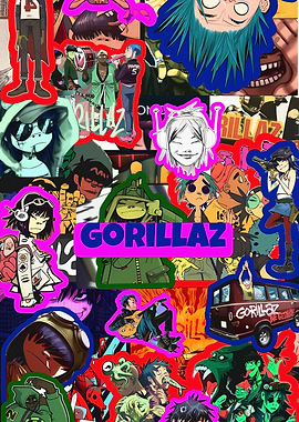 Gorillaz Band Collage