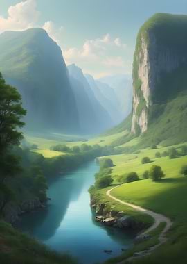 Misty Mountain Valley River