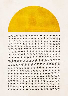 Abstract Sun and Dots