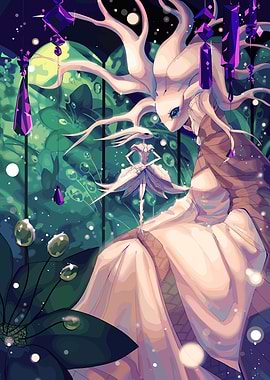 Enchanting Forest Spirit with Miniature Dancer