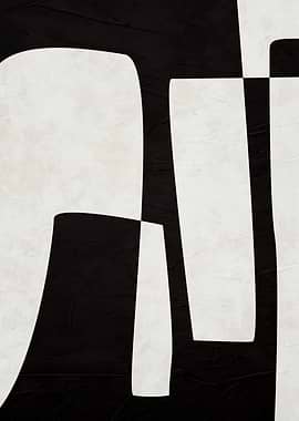 Abstract Black and White Shapes