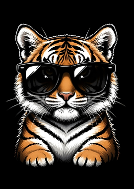 Cool Tiger Wearing Sunglasses