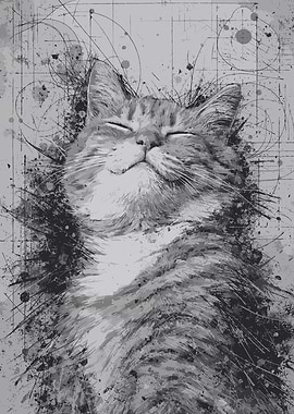 Abstract Cat Portrait