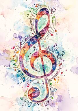 Musical Notes and Treble Clef