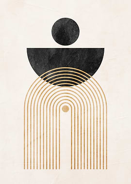 Abstract Geometric Arch Rainbow