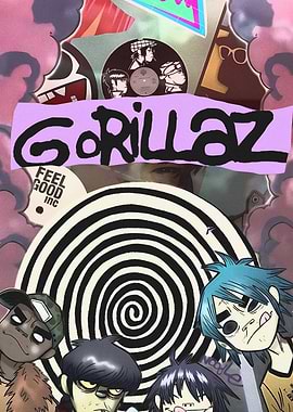 Gorillaz 'Feel Good Inc.' Album Art