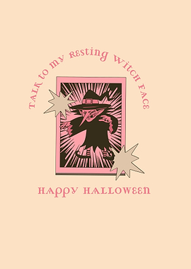 Resting Witch Face Halloween Graphic