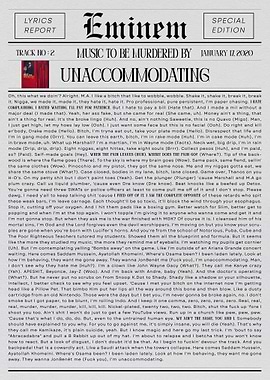 Eminem UNACCOMMODATING