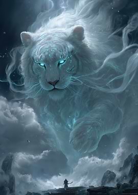 Mythical White Tiger Spirit