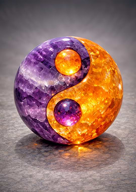 Yin Yang Crystal Sphere