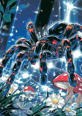 Tarantula in a Magical Forest