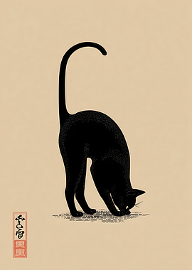 Black Cat gym with Japanese Text