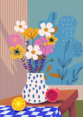 Still Life with Flowers and Fruit