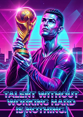 Cristiano Ronaldo with World Cup Trophy