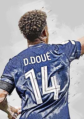 Football Player Desire Doue Number 14