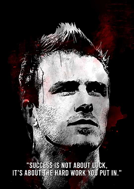 David Beckham Motivational Portrait with Quote