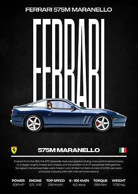 Ferrari 575M Maranello Poster