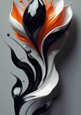 Abstract Floral Paint Splash
