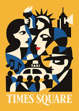 Times Square Pop Art Poster