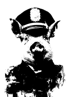 Pig in Police Uniform