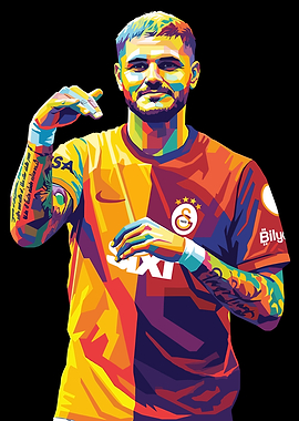 Mauro Icardi Pop Art Portrait