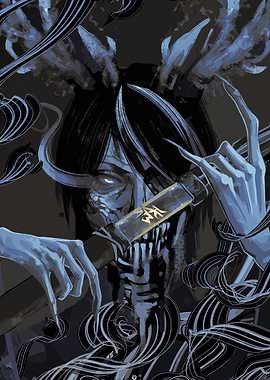 Demonic Figure with Katana