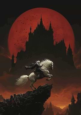Dark Fantasy Knight on Horse