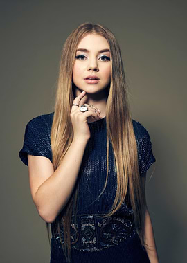 tegan marie Posing in a Dark Dress